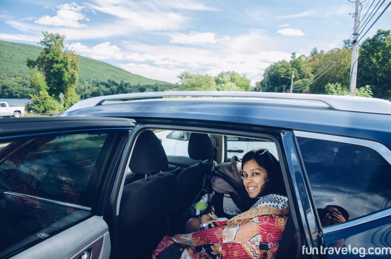 Feeding in the car