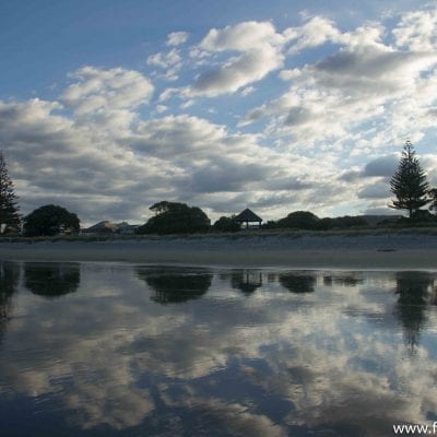 Perfect reflections at Coromandel Coast, New Zealand