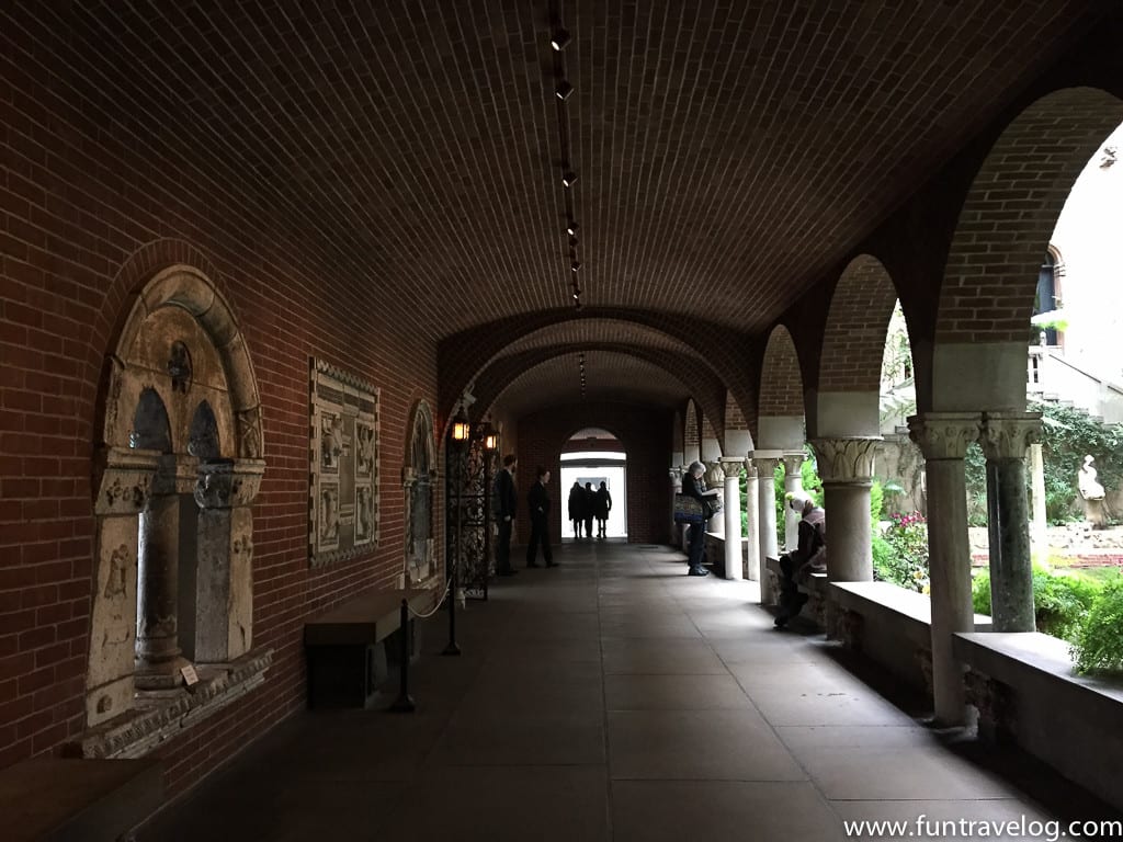 Outside the Spanish Cloister, near the courtyard sitting area.