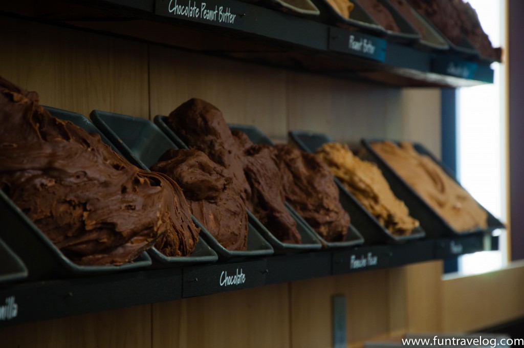 Ice creams at Lake Champlain Chocolates in Vermont