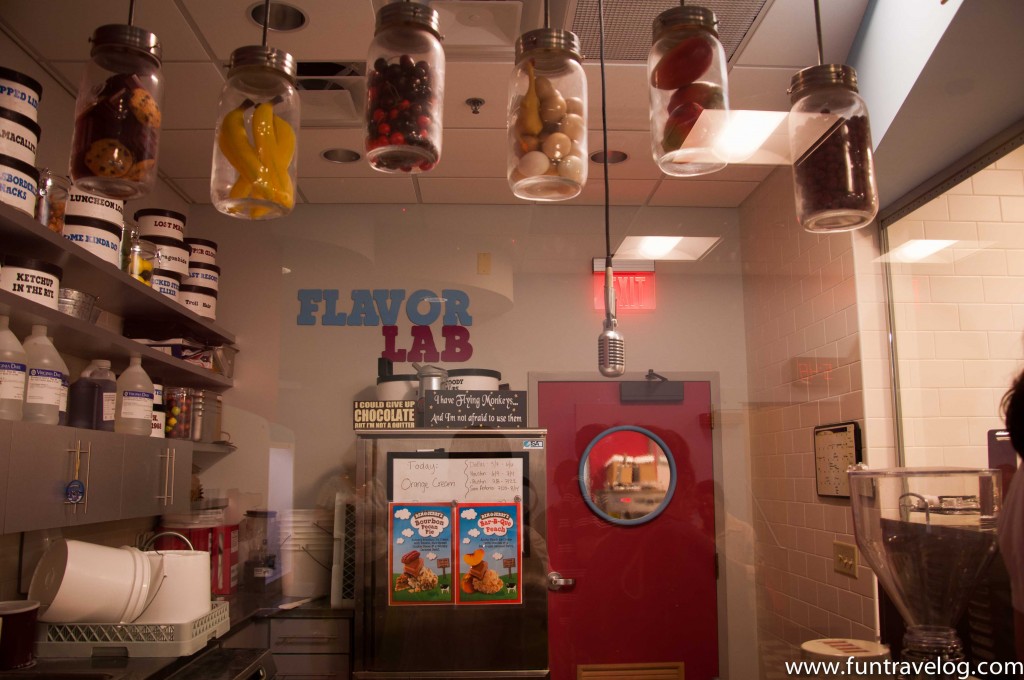 A view of the lab and tasting room in the Ben & Jerry's Factory