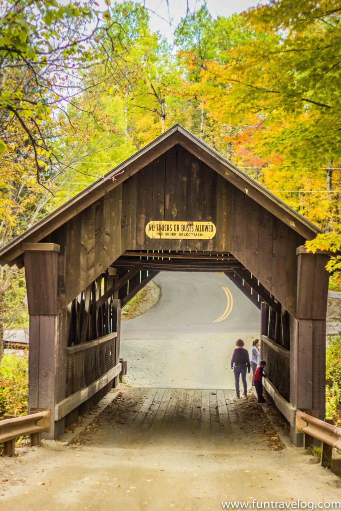 Covered bridges during scenic Vermont drives