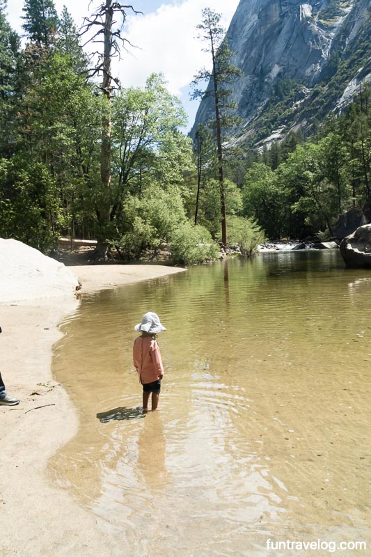 Our toddler at Mirror Lake