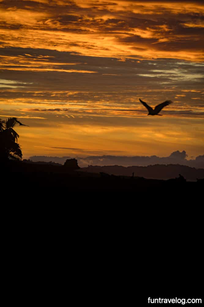 A photo of dawn on a beach in Costa Rica