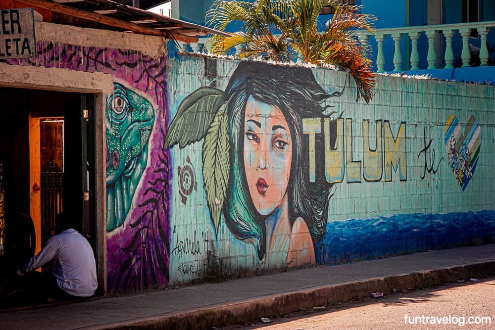 Portrait of a girl on the street in Tulum
